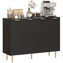 HOMCOM Sideboard Buffet Cabinet with Adjustable Shelves, Black