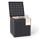 Weatherproof Patio Container With Lockable Lid For Patio - Brown