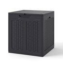 Weatherproof Patio Container With Lockable Lid For Patio - Brown