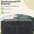 Weatherproof Patio Container With Lockable Lid For Patio - Brown