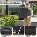 Weatherproof Patio Container With Lockable Lid For Patio - Brown