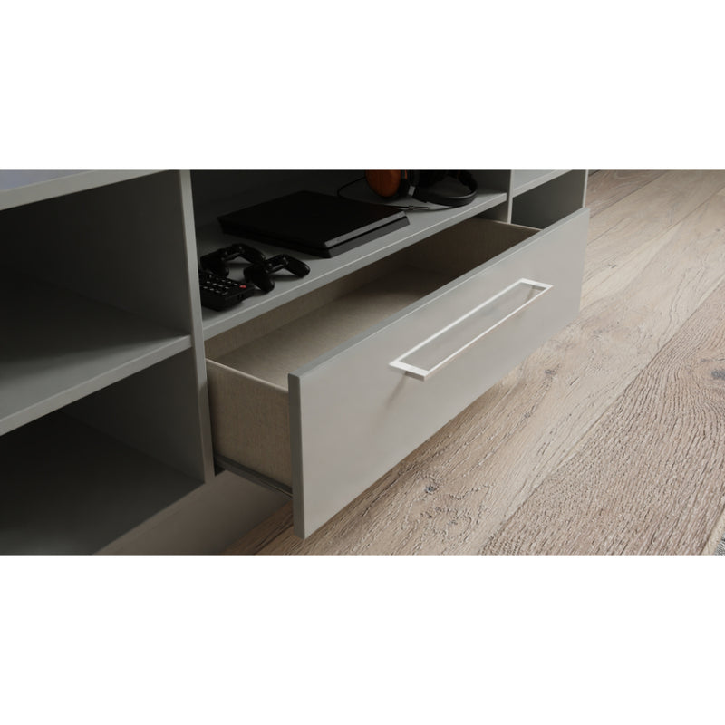 Wellington Ready Assembled TV Unit with 1 Drawer  - Uniform Gloss & Dusk Grey