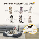 PawHut Dog Bed Calming Pet Bed Dog Mattress For Medium Dogs - Charcoal Grey/Brown