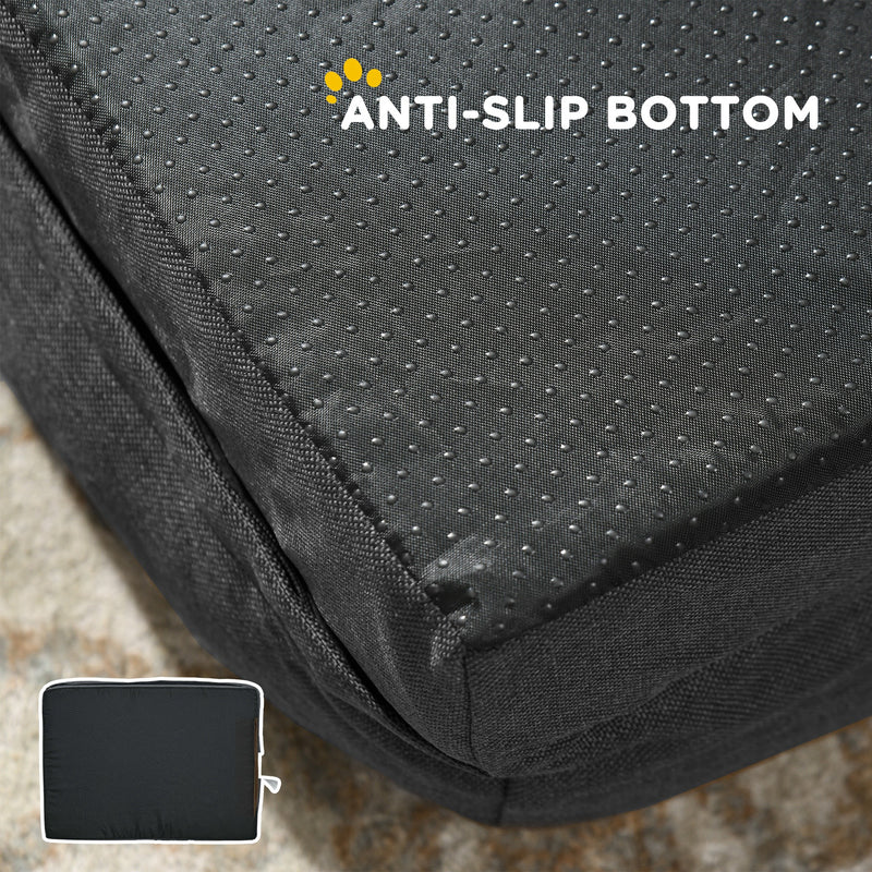 PawHut Dog Bed Calming Pet Bed Dog Mattress For Medium Dogs - Charcoal Grey/Brown