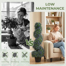 Artificial Lavender Topiary Tree With 315 Leaves And 315 Flowers, Set Of 2