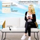 Outsunny 4 Piece Rattan Garden Furniture Set With Cushions, Natural