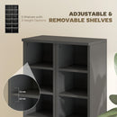 HOMCOM Set of 2 CD Storage Units DVD Shelf with Adjustable Shelves, Black