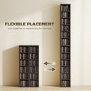 HOMCOM Set of 2 CD Storage Units DVD Shelf with Adjustable Shelves, Black
