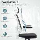 HOMCOM Executive Mesh Office Chair with Headrest, Lumbar Support