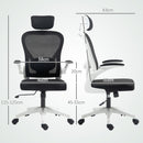 HOMCOM Executive Mesh Office Chair with Headrest, Lumbar Support