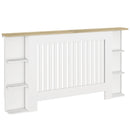 HOMCOM Vertical Slatted Heater Cover for Living Room, White