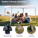 295 X 295 CM Outdoor Portable Instant Pop-up Canopy With Carrying Bag-White