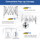 295 X 295 CM Outdoor Portable Instant Pop-up Canopy With Carrying Bag-White