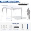 295 X 295 CM Outdoor Portable Instant Pop-up Canopy With Carrying Bag-White