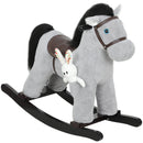 AIYAPLAY Baby Rocking Horse, Toddler Animal Rocker for Kids Aged 2-5, Grey