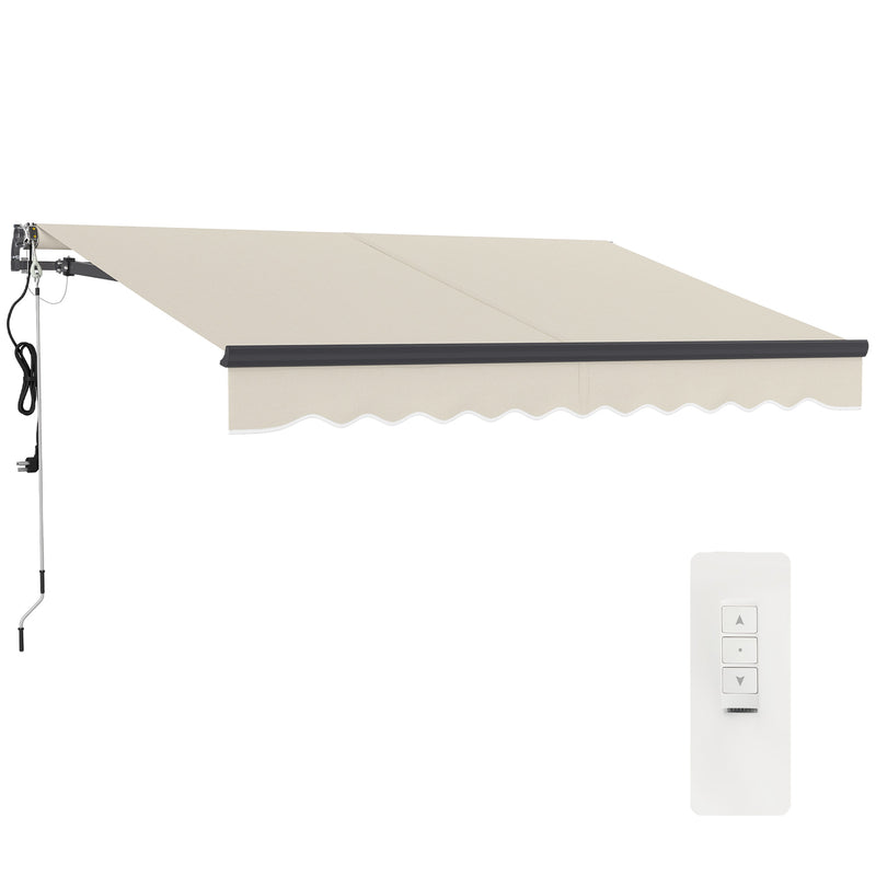 Outsunny 3 X 2.5m Electric Retractable Awning W/ Aluminium Frame