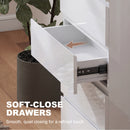 HOMCOM Bedroom Chest of Drawers, 5 Drawers Dresser, Drawer Unit, White