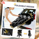 PawHut Pet Stroller Carrier Foldable Deluxe Walk Travel Dog, Black