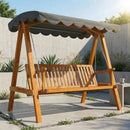 Outsunny 3 Seater Garden Swing Seat with Canopy, Outdoor Hammock Bench