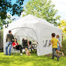 Outsunny 3 X 6m Pop Up Gazebo With Sides, Peak Top Garden Party Tent Marquee