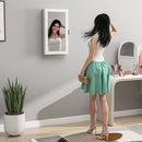 HOMCOM Jewelry Cabinet, Wall-Mounted Storage Cabinet With Mirror