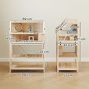 PawHut Wooden 3 Tier Hamster Cage With Storage Shelf For Dwarf, Gerbil