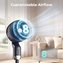 HOMCOM 20 DB Standing Fan For Bedroom, Pedestal Fan With Oscillating