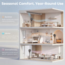 HOMCOM 20 DB Standing Fan For Bedroom, Pedestal Fan With Oscillating