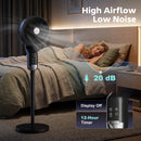 HOMCOM 20 DB Standing Fan For Bedroom, Pedestal Fan With Oscillating