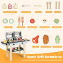 Wooden Kids Barbecue Grill Playset with Abundant Grilling Tools for 3+