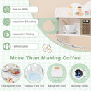 Wooden Kids Kitchen Playset With Coffee Maker For 3+ Years Old-Green