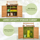 Wooden Storage Cabinet with Galvanized Metal Countertop-Natural