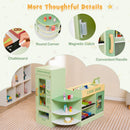 Kids Wooden Grocery Store Supermarket Play Toy Set-Green
