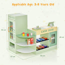 Kids Wooden Grocery Store Supermarket Play Toy Set-Green