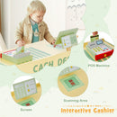 Kids Wooden Grocery Store Supermarket Play Toy Set-Green