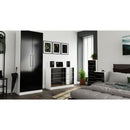 Wellington Ready Assembled Wardrobe with 2 Doors  - Black Matt & White