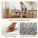 HOMCOM Shoe Bench with 2 Drawers Cushioned Seat 105 cm
