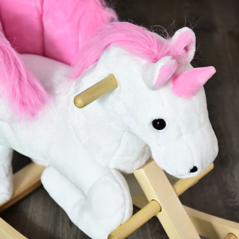 HOMCOM children's Rocking Unicorn - Pink & White