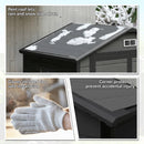 Outsunny Garden Shed 6'x4.5' Plastic Tool Storage House W/ Lockable Double Doors