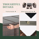 Outsunny Rattan Dining Set 10 Seater - Brown