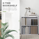 HOMCOM Bookshelf Display Storage Shelf With 2 Compartments For Study