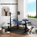 HOMCOM Multi-Function Adjustable Weight Training Bench Gym Fitness Lifting
