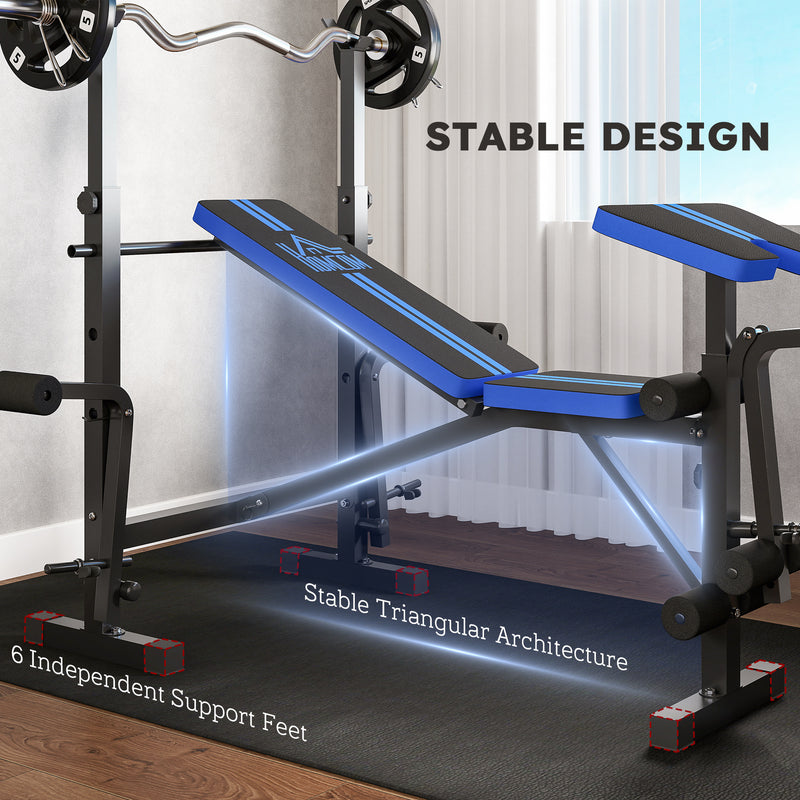 HOMCOM Multi-Function Adjustable Weight Training Bench Gym Fitness Lifting
