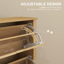 HOMCOM 18-Shoe Storage Cabinet 6 Shelves 3 Drawers Tabletop