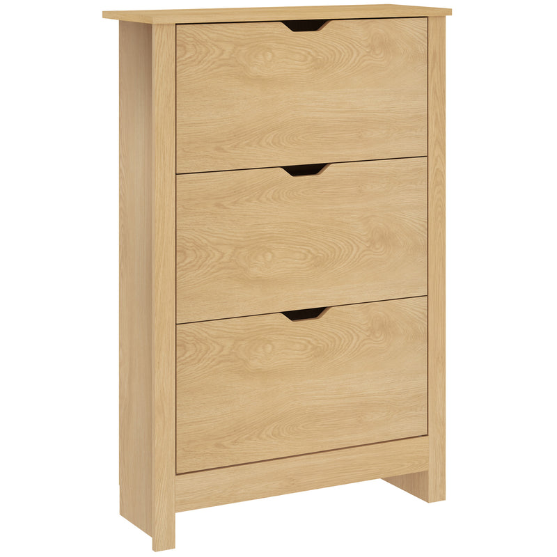 HOMCOM 18-Shoe Storage Cabinet 6 Shelves 3 Drawers Tabletop