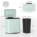 HOMCOM 2 X 20L Double Rubbish Bin, Pedal Bin With Soft-Close Lid