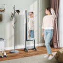 HOMCOM Freestanding LED Mirrored Jewelry Cabinet