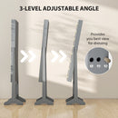 HOMCOM Freestanding LED Mirrored Jewelry Cabinet