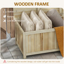 Outsunny 172 Litre Outdoor Storage Box, Wooden terrace Box, Natural