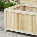 Outsunny 172 Litre Outdoor Storage Box, Wooden terrace Box, Natural